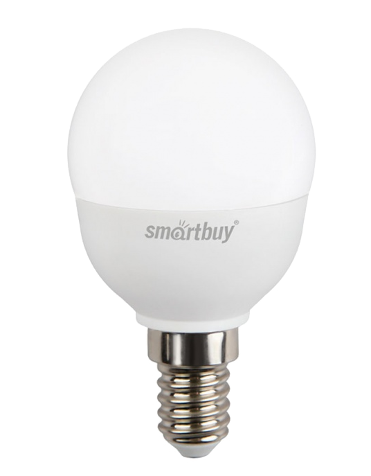 Лампа LED P45 Smartbuy, Е14, 7 Вт / 60 Вт, 3000 К, тепло-белая