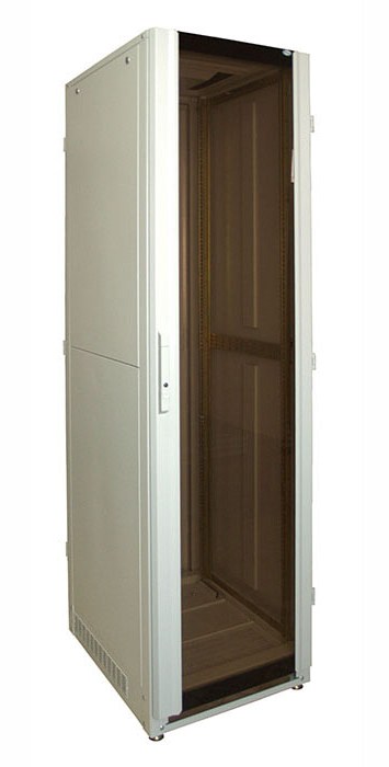 Шкаф напольный 19" 42U (2100 x 600 х 600) дверь стекл./мет. Ижтехноком