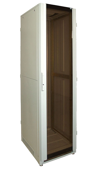 Шкаф напольный 19" 42U (2100 x 600 х 1000) дверь стекл./мет. Ижтехноком