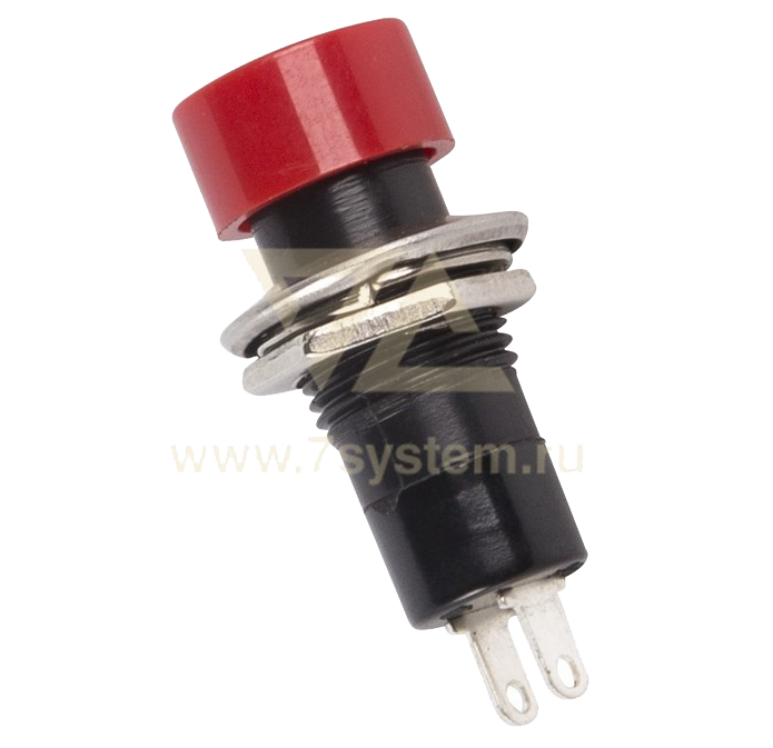 Выключатель-кнопка 250V 2А (2с) ON-OFF, белая, для настольной лампы (PBS-17A)