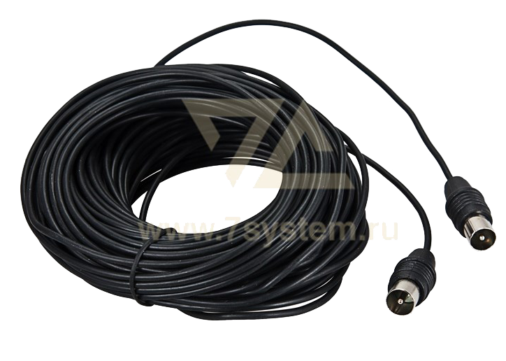 Шнур ТВ(штекер) - ТВ(штекер) Rexant, черный, 20 м