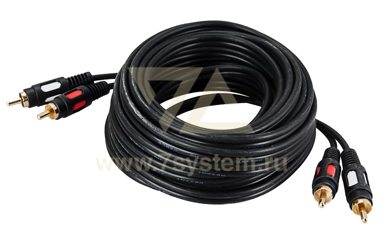 Шнур 2 RCA - 2 RCA 3.5 мм Rexant, премиум, 5 м