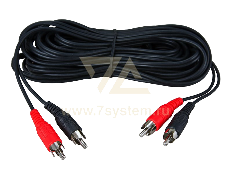 Шнур 2 RCA - 2 RCA 3.5 мм SILVER Rexant, 5 м