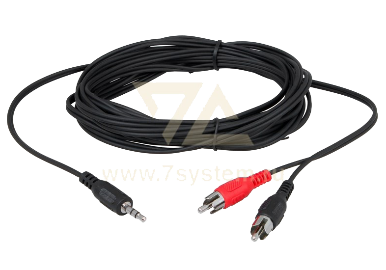 Шнур TRS 3.5 мм - 2 RCA SILVER Rexant, 7 м