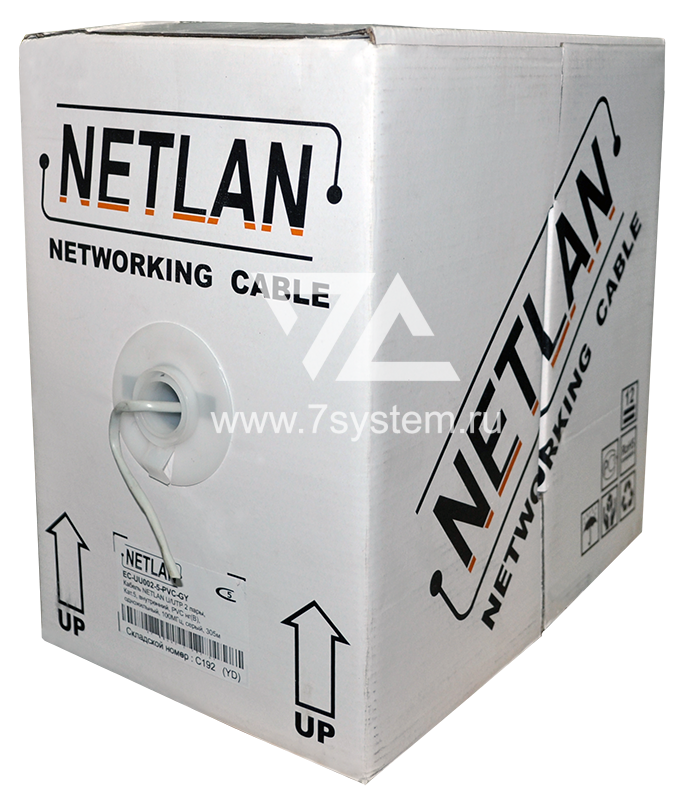 Кабель UTP 2PR 24AWG CAT5 Netlan, наружный, 305 м