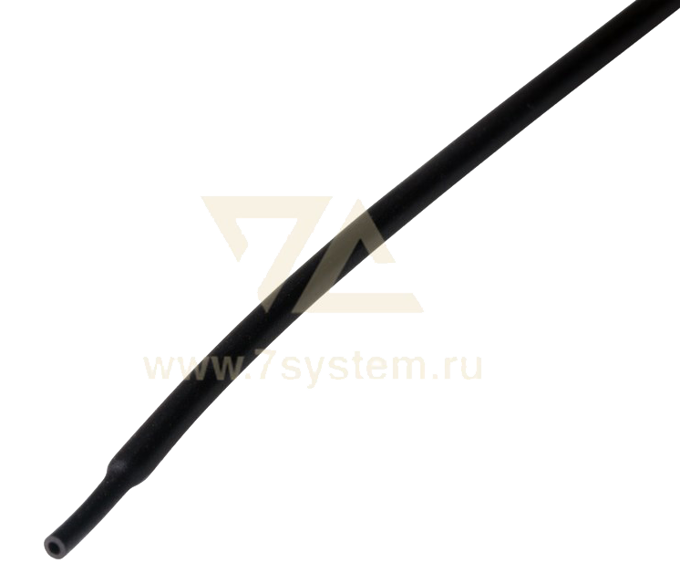 Термоусадка 2.0 мм / 1.0 мм Rexant, черная, 200 м