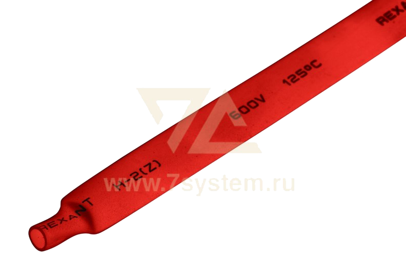 Термоусадка 8.0 мм / 4.0 мм Rexant, красная, 100 м