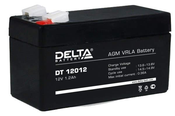 Батарея аккумуляторная DT 12012 Delta 12В, 1.2 Ач