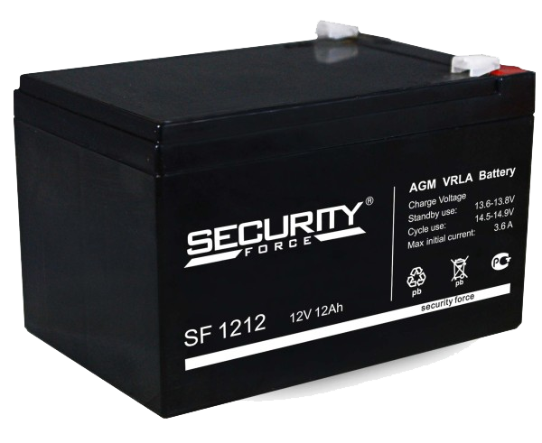 Батарея аккумуляторная SF 1212 Security Force, 12 В, 12 А.ч