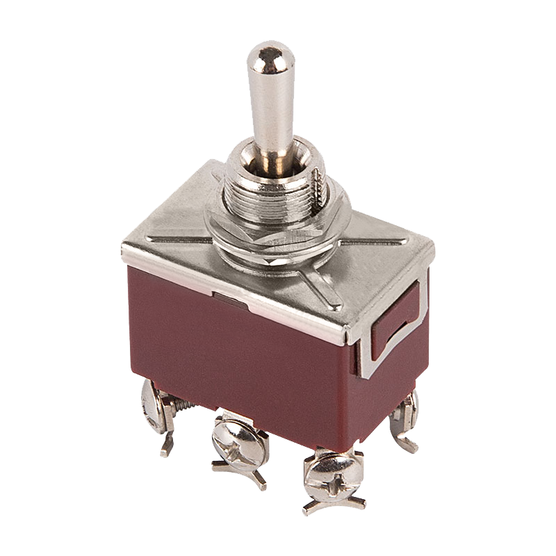 Тумблер двухполюсный 250V 6А (6c) ON-OFF-ON (KN-223)