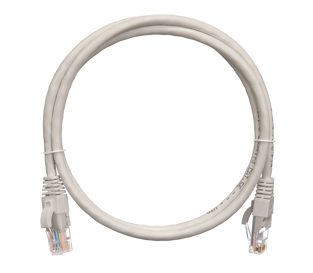 Патчкорд UTP 1 м Cu Nikomax, CAT5е, серый, литой