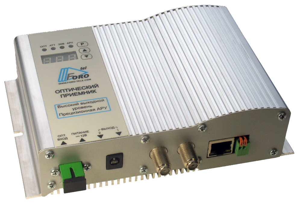 Приемник оптический FORO 215E SM5 FOROtel, 116 дБмкВ, АРУ, 12В, SNMP(C), IP42, ЭУ