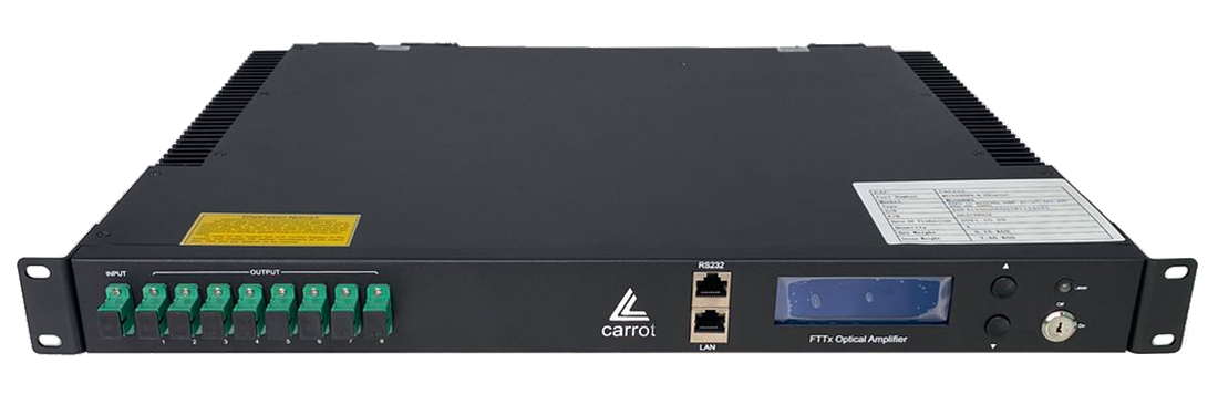 Усилитель оптический EDFA WE1550EDFA-8-23 Carrot, 8х23 дБм, SNMP, 2БП