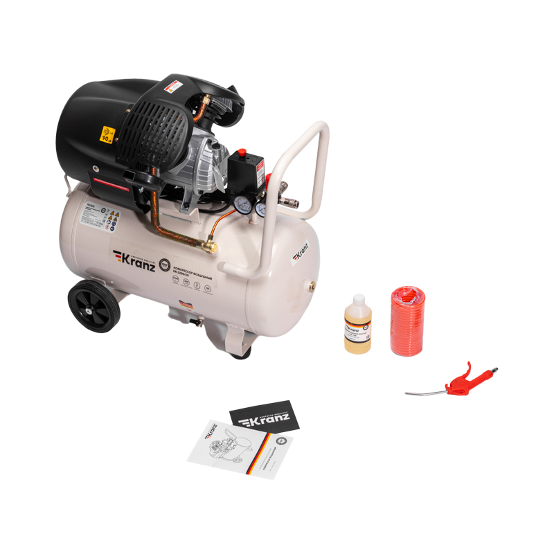 Компрессор воздушный KR-2200/50 KRANZ, 2200Вт, 400 л/мин, 50л