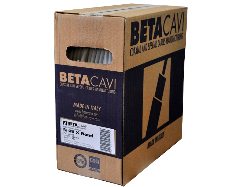 Кабель N48X BetaCavi, медь, белый, 100 м