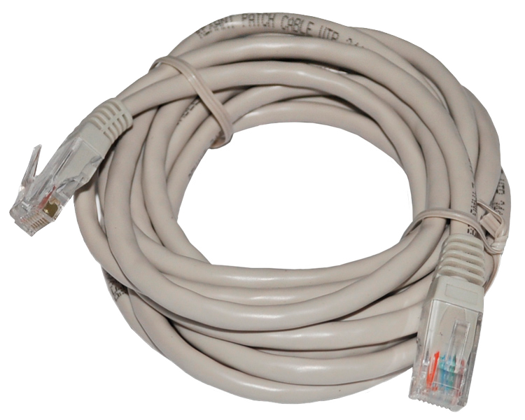 Патчкорд UTP 3 м Rexant, CAT5е, серый, литой