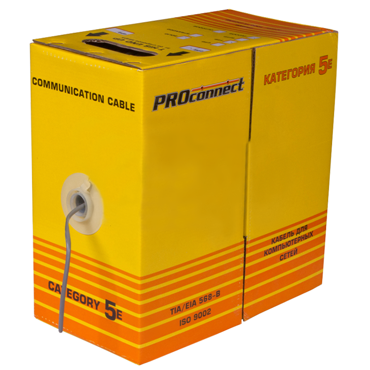 Кабель FTP 2PR 24AWG CAT5 Proconnect, CCA, 305 м
